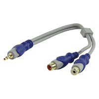3,5Mm stereojack naar 2x tulp verloopkabel deluxe