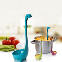 3 Colors Nessie Ladle Spoon Long Handle Spoon Nylon Standing Soup Spoon