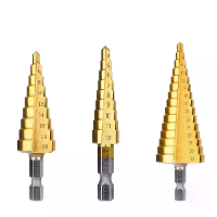 3 Delige set HSS Titanium Gecoate Stapboor