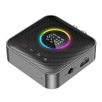 3 In 1 Digitale Display bluetooth 5.4 Audio Zender Ontvanger FM Modulator Zender 3.5MM AUX RCA USB Type C Multi punt Int