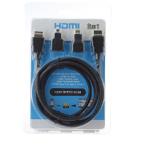 3 In 1 High Speed Hd Hdmi Cable To Micro Hdmi + Cable Kit Adaptor