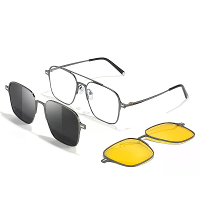 3 In 1 Magnetische Anti blauw Licht Bril met HD Ge polariseerd | Nachtzichtlenzen UV bestendig Lichtgewicht Comfortabele