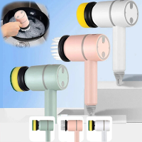 3 In 1 USB Oplaadbare Elektrische Reinigingsborstel met Multifunctionele Roterende Schrobfunctie Compact Ontwerp Voor Ef