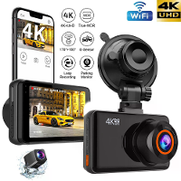 3 Inch Dashcam Voorkant 4K UHD Achter 1080P 170° Dubbele Lens WiFi Rijrecorders HD Dubbele Opname Auto Voorruit DVR G Se