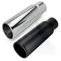 3 Inch Inlaat 4 Inch Uitlaat Uitlaatpijp 12 Inch Lengte Uitlaatpijp Anticorrosief Hoge Temperatuur Bestendig Zwart Zilve