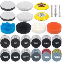3 Inch Schuurdisc Dril Polijstset 133 PCS Nat Droog Koplampenherstel Haak en Lusschuurpapier Roterende Gereedschappen Mu