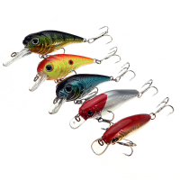 3 Pics 40mm Biomimetic Sinking Fishing Lure Crank Bait Bass Hook