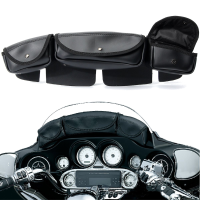 3 Pouch Pocket Windshield Bag Fairing For Harley Electra Street Glide Touring