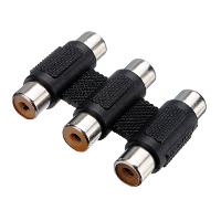 3 Rca Av Audio Video Coupler Female To Female Adapter