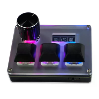 3 Sleutels USB Bedrade Toetsenbord Programmeerbaar LCD Scherm RGB Verlichting Rotatieve Encoder voor Ontwerpers Gamers M
