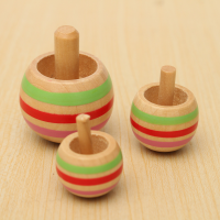 3 × Spinning Retro Levitron Toy Kinetic Science Turn Upside Down Wooden Gyro
