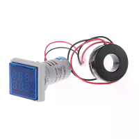 3 Stuks Blauw Licht AC 60 500V 0 100A D18 Vierkante LED Digitale Dubbele Display Voltmeter Amperemeter Spanningsmeter Hu