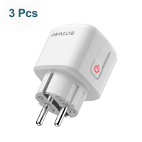 [3 Stuks] BlitzWolf® BW SHP15 Zigbee 3.0 16A 3680W Slimme Stekker Draadloos Stopcontact EU Stekker APP Afstandsbediening