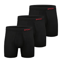 3 Stuks heren zwarte boxershorts ademend comfortabele boxers,elastische sportshorts,casual ondergoed voor dagelijks gebr