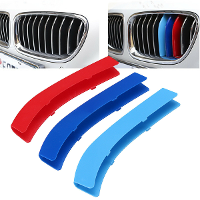 3 Stuks voorkant auto rooster grille cover clip auto trim strip voor BMW 5 serie F10 F11 F18 14 17