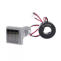 3 Stuks Wit Licht AC 60 500V 0 100A D18 Vierkante LED Digitale Dubbele Display Voltmeter Ammeter Voltage Meter