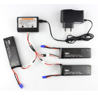 3 X 7.4V 2700mah 10c Battery & Charger Set For Hubsan H501s H501c X4 Rc Quadcopter
