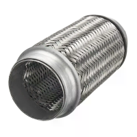 3 X 8 inch 76 x 203 mm Las op Uitlaatdemper Flexibele Pijp Roestvrij Staal Dubbele Vlecht