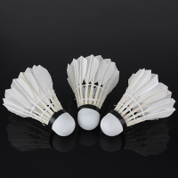 3 X White Goose Feather Shuttlecocks Birdies Badminton