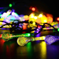 30 LED batterij aangedreven regendruppel feeënlicht Buiten Xmas Bruiloft Tuinfeest Decoratie