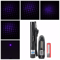 303 Purple Visible Beam Light Laser Pointer Suit+extension Tube