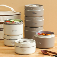 304 Roestvrijstalen Meerlaagse Geïsoleerde Lunchbox Draagbare Thermos Lunchbox Set Bento Box Stapelbaar voor Kinderen Vo