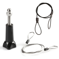 30Cm Stainless Steel Safety Tether Strap + Screw For Gopro Hero 3 2 3+