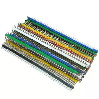 30PCS Enkele Rij Mannen Header Connector Kit 40 Pin 2.54Mm Kleurrijke Koperen PCB Pin Componenten voor Arduino DIY Proje
