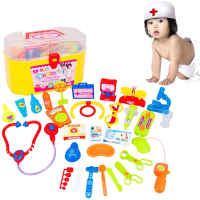 30Pcs Kids Doctor Nurse Medical Role Play Case Baby Kit Educational Toy Set