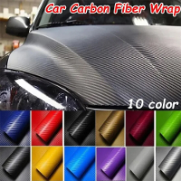 30X127cm 3D Carbon Fiber Stijl Auto Stickers Rol Wrap Motorfiets DIY Styling Vinyl Kleurrijke Decal voor Auto Buitenzijd