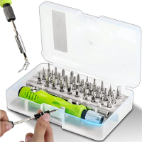 32 In 1 Precisie Schroevendraaierset Magnetische Bits Chroom Vanadium Staal Ideaal voor Telefoons Laptops Camera's Horlo