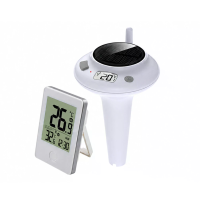 3351AT Solarisch draadloos zwembadwater thermometer 433MHz 60m bereik Zonne energie en Type C opladen Celsius/Fahrenheit
