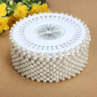 35Mm 480pcs White Round Head Pearl Decorating Sewing Pin Craft