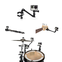 360 Degree Rotate Adjustable Guitar Music Jam Mount Bracket Stand For Aee Xiaomi Yi Sjcam Gopro 1 2 3 Plus 4 Session Camera