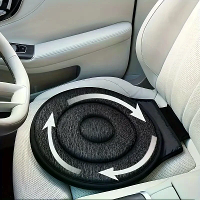 360° Draaibare Autostoel Kussen Zitbescherming Antislip Handwasbaar Ronde Ontwerp Geschikt Voor Alle Seizoenen Comfort V