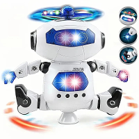 360° Ruimte Roterende Dans Astronaut Robot RC Muziek LED Licht Elektronisch Lopend Grappig Speelgoed voor Kinderen Verja