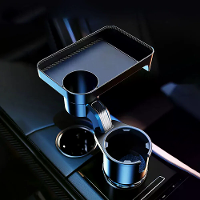 360° Verstelbare Autodrinkbekerhouder Verlengstuk Multifunctionele Drinkhouder met Voedseltafel Snackbasis Tray Koffie B