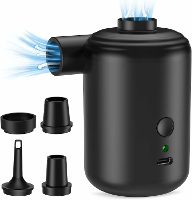 3600MAh Mini Inflator Pomp Elektrische Luchtpomp met 4 Mondstukken Opblazer Aflater USB Oplaadbare Kleine Pomp voor Luch