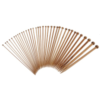 36Pcs 18 Size Carbonize Bamboo Single Pointed Knitting Needles Set