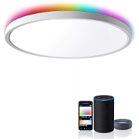 36W 40cm Slimme LED Plafondlamp Dimbaar 2700K~6500K Met RGB Sfeerverlichting Werkt met Alexa Google Home voor Slaapkamer