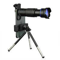 36X Telefoon Camera Telephoto Lens 4 In 1 Clip on Telescoop Zoom Macro Fisheye met Statief Oogmasker Opbergzak Clip On L