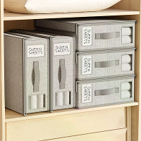 38X32x12 cm Non woven Kledingopbergdoos met Deksel Bedlaken Opbergdoos Kledingstof Organizer Garderobe Dekens Kussenhoes