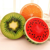 3D Creative Plush Foam Fruit Pillow Back Cushion Office Chair Sofa Bed Decor