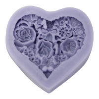 3D Heart Rose Flower Silicone Chocolate Mould Fondant Candle Soap Mold