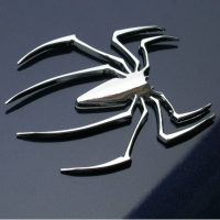 3D Spider Sticker Car Decorative Sticker Silver