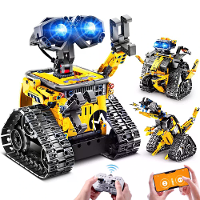 3In1 2.4GHz 4CH Technische RC Auto Robot Raceauto Stem Bouwblok Speelgoed Afstandsbediening Truck Blokken Cadeau voor Ki