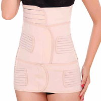 3In1 Postpartum Women Recovery Breathable Belly Elastic Waist Pelvis Belt Shapewear Slimming Body Support Band