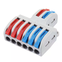 10 Stuks SPL 62 Twee groepen parallelle één in en drie uit Splitter Terminal draadconnector