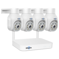 3MP Draadloze WiFi CCTV Video Surveillance Camera Systeem Outdoor Audio Straat Beveiliging IP Kit Hiseeu Motion Alarm