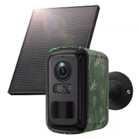 3MP Solar Beveiligingscamera Camouflage Kleur Nachtzicht PIR Bewegingsdetectie 2 Weg Audio IP66 Waterdicht Draadloze Bui